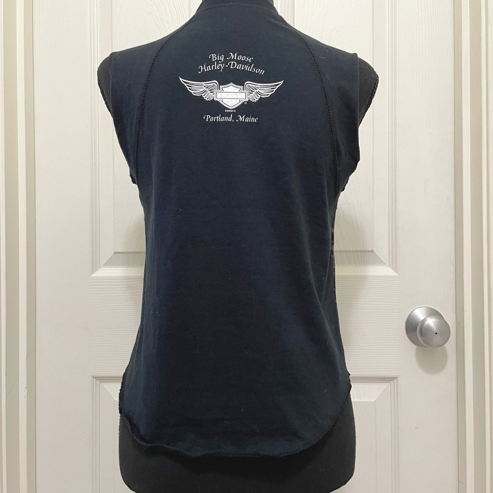Vintage Harley Davidson 100th Anniversary Muscle Tank Top Big Moose Y2K M USA - Picture 8 of 12